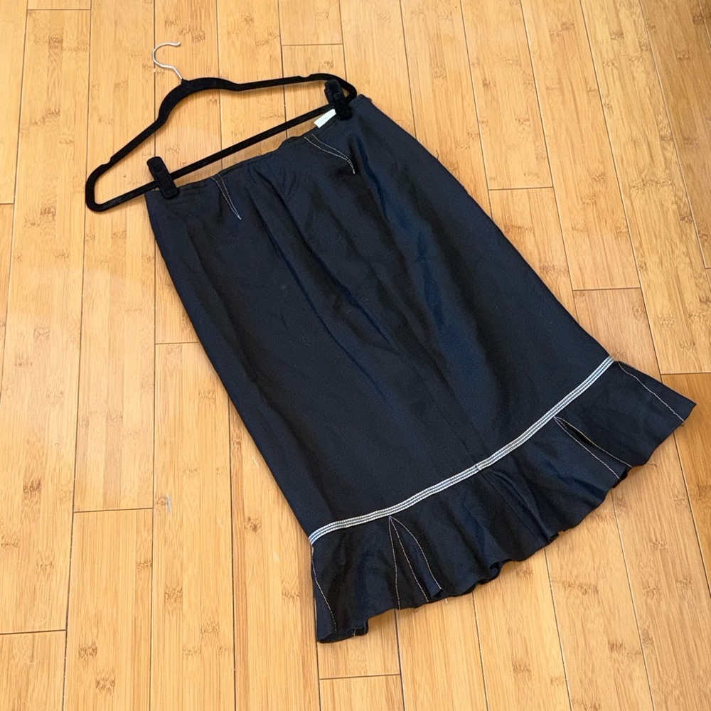 Costume de Carmen Melero 00’s Black Ruffle Hem Skirt